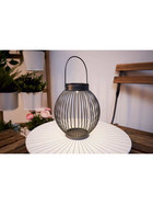 Paulmann Pauleen LED Solar Laterne Tischlampe Sunshine Harmony Grau Ø16,5cm außen IP44 warmweiß 3000K
