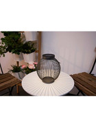 Paulmann Pauleen LED Solar Laterne Tischlampe Sunshine Harmony Grau Ø16,5cm außen IP44 warmweiß 3000K