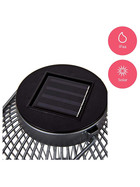 Paulmann Pauleen LED Solar Laterne Tischlampe Sunshine Harmony Grau Ø16,5cm außen IP44 warmweiß 3000K