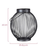 Paulmann Pauleen LED Solar Laterne Tischlampe Sunshine Harmony Grau Ø16,5cm außen IP44 warmweiß 3000K
