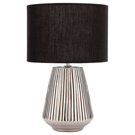 Paulmann Pauleen Tischleuchte Toss of Silver Schwarz Silber max. 60W E27 Tischlampe Schalter