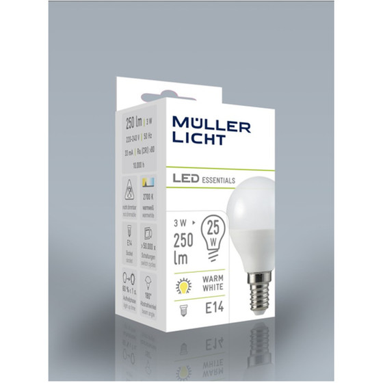 Müller Licht 400037 A+ LED-Leuchtmittel Tropfenform...