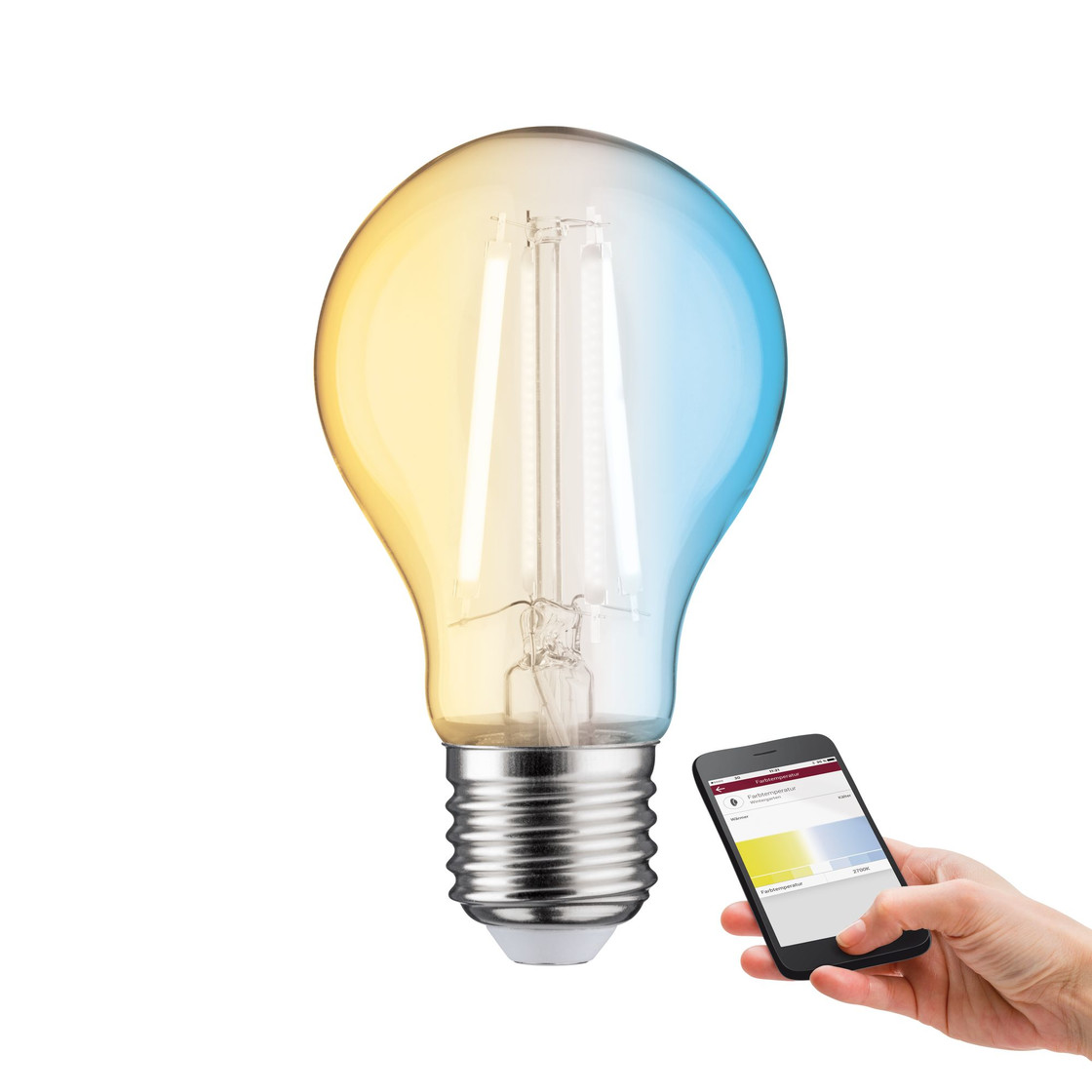 Paulmann Smart Home LED Birne 4,7W klar E27 470 Leuchtmittel Filament
