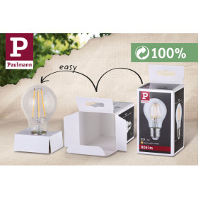 Paulmann Smart Home LED Filament Leuchtmittel Birne 4,7W E27 klar 470lm CCT 2200K-6500K dimmbar Zigbee