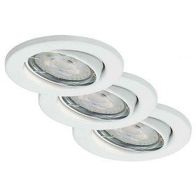 Briloner 7148-036 LED Einbaustrahler Weiß rund 3x5W GU10...