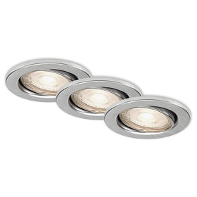 Briloner 7148-039 LED Einbaustrahler Alu rund IP23 3x5,5W...