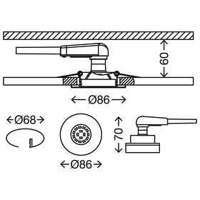 Briloner 8315-018 LED Einbaustrahler Chrom rund IP23 5W...