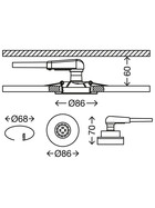 Briloner 8315-018 LED Einbaustrahler Chrom rund IP23 5W GU10 schwenkbar inkl. Leuchtmittel