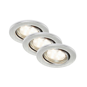 Briloner 7225-039 LED Einbaustrahler Alu rund IP23 3x3W...