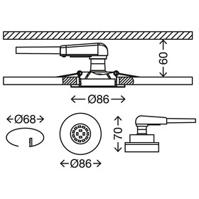 Briloner 7277-038 LED Einbaustrahler Chrom rund IP23 3x5W...