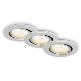 Briloner 7219-039 LED Einbaustrahler Alu rund IP23 3x5W...
