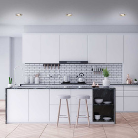 Briloner 7219-032 LED Einbaustrahler Nickel rund IP23 3x5W GU10 Dimmbar schwenkbar