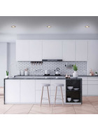 Briloner 7219-032 LED Einbaustrahler Nickel rund IP23 3x5W GU10 Dimmbar schwenkbar