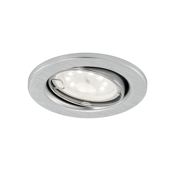 Briloner 8315-019 LED Einbaustrahler Alu rund IP23 5W GU10 schwenkbar inkl. Leuchtmittel