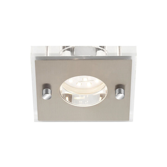 Briloner 7215-012 LED Einbauleuchte Nickel eckig IP44 5W...