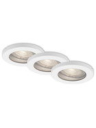 Briloner 7181-036 LED Einbaustrahler Weiß rund IP65 3x5W GU10 schwenkbar inkl. Leuchtmittel