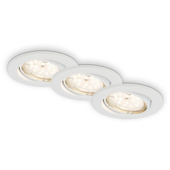Briloner 7219-036 LED Einbaustrahler Weiß rund IP23 3x5W...