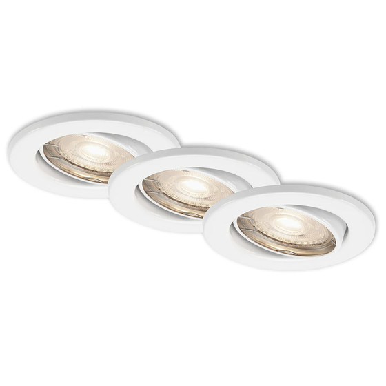 Briloner 7144-036 LED Einbaustrahler Weiß rund IP23...