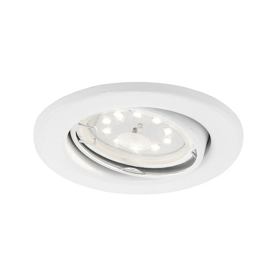 Briloner 8315-016 LED Einbaustrahler Weiß rund IP23 5W GU10 schwenkbar inkl. Leuchtmittel