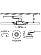 Briloner 8315-016 LED Einbaustrahler Weiß rund IP23 5W GU10 schwenkbar inkl. Leuchtmittel