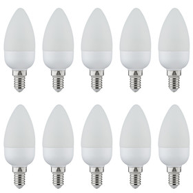 10 x Paulmann 894.37 Energiesparlampe Kerze 5W E14 Warmweiß