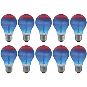 10 x Paulmann 400.39 Glühbirne 25W E27 blau rot