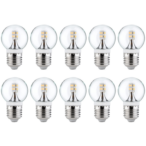 10 x Paulmann 282.63 LED Leuchtmittel Globe 2,5W E27...