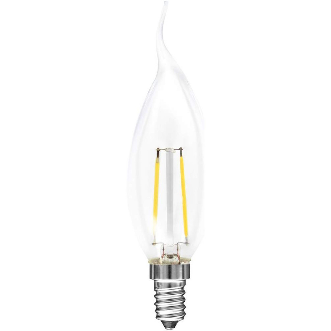 Müller-Licht 24618 LED Windstoß Lampe 2W Leuchtmittel Kerze E14 Warmweiß