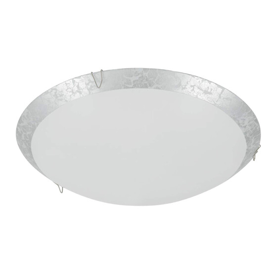 Briloner 3331-014 LED Deckenleuchte Weiß/Silber Ø30cm 8,4W 900lm 4000K Neutralweiß