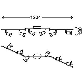 Briloner 2915-064 LED Deckenleuchte Nickel matt GU10...