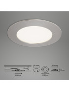 Briloner 7287-012 LED Einbauleuchte Nickel 18W 1800lm 4000K neutralweiß