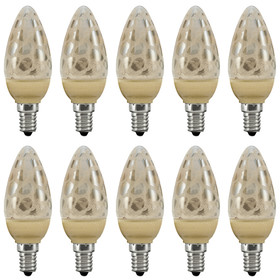10 x Paulmann 280.90 1,4 W E14 LED Kerze Krokoeis Gold