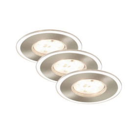 Briloner 7197-032 LED Einbauleuchten Set Nickel 3 x 5,5W...