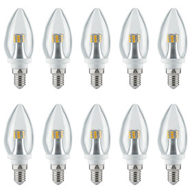 10 x Paulmann 283.15 LED Kerze 4 W E14 230V Klar 2700K...