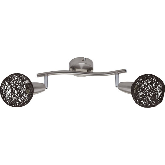 Briloner 2825-022 Deckenleuchte Braun/Metall max. 2 x 5,5W E14 exkl. Leuchtmittel
