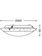 Briloner 3331-114 LED Deckenleuchte Silber 1 x 8,4W 900lm 4000K neutralweiß 