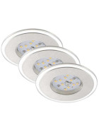 Briloner 7197-039 LED Einbauleuchte Alu IP44 4,5W 470lm 3000K warmweiß Stufen-Dimmbar