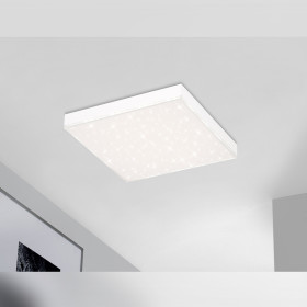 Briloner 7381-016 LED Panel Deckenlampe 30cm 15W 1600lm Dimmbar 3000K-6500K inkl. Fernbedienung Sternenhimmel