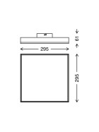 Briloner 7381-016 LED Panel Deckenlampe 30cm 15W 1600lm Dimmbar 3000K-6500K inkl. Fernbedienung Sternenhimmel