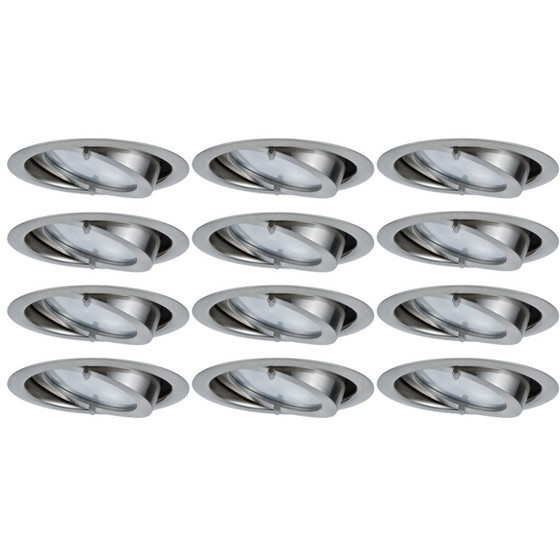 12 x Paulmann Set Micro Dress Einbauleuchten 20W G4 Eisen...