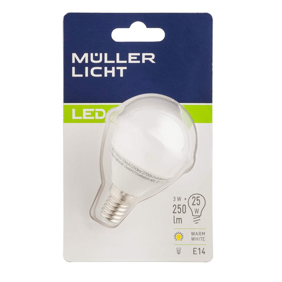 Müller Licht 400032 LED Tropfenform Leuchtmittel 3 W...