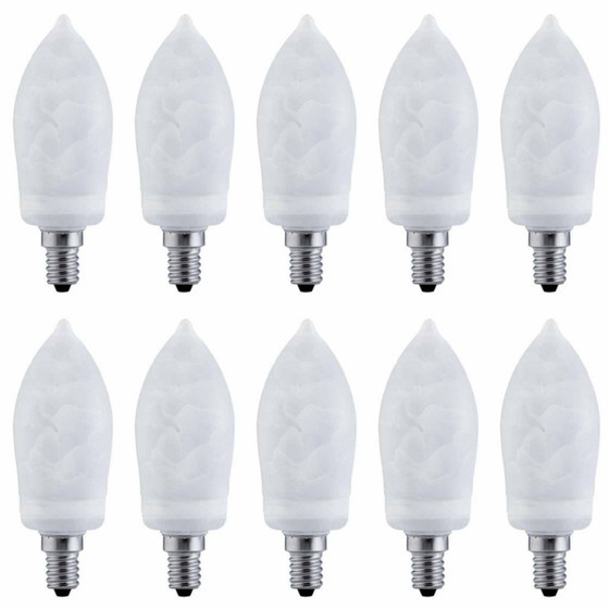 10 x Paulmann 880.83 Energiesparlampe Kerze 7W E14...