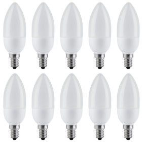 10 x Paulmann 860.05 Energiesparlampe Kerze 5W E14 Warmweiß