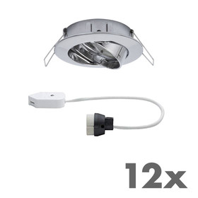 12 x Einbaurahmen Rund Chrom Schwenkbar IP23 exkl...
