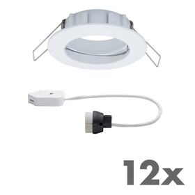 12 x Einbaurahmen Rund Weiß GU10 Starr IP23 exkl...